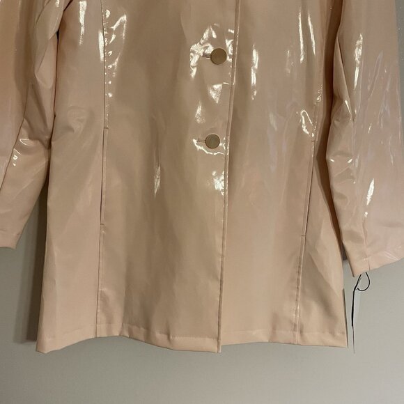Jane Post Women S Peach Detachable Hood Iconic Princess Rain Slicker Jacket NWT - Picture 2 of 14